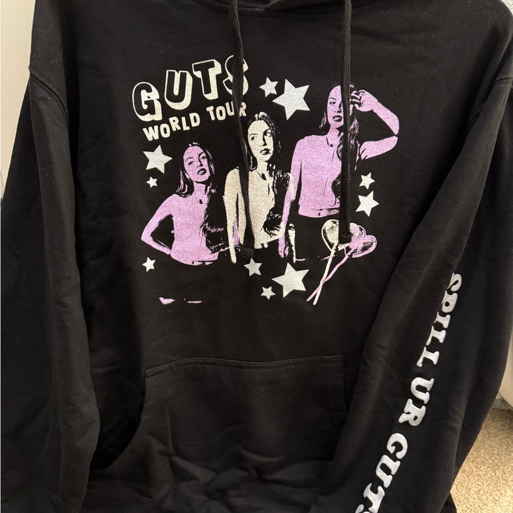 GUTS World Tour Black Hoodie with Pink Graphic